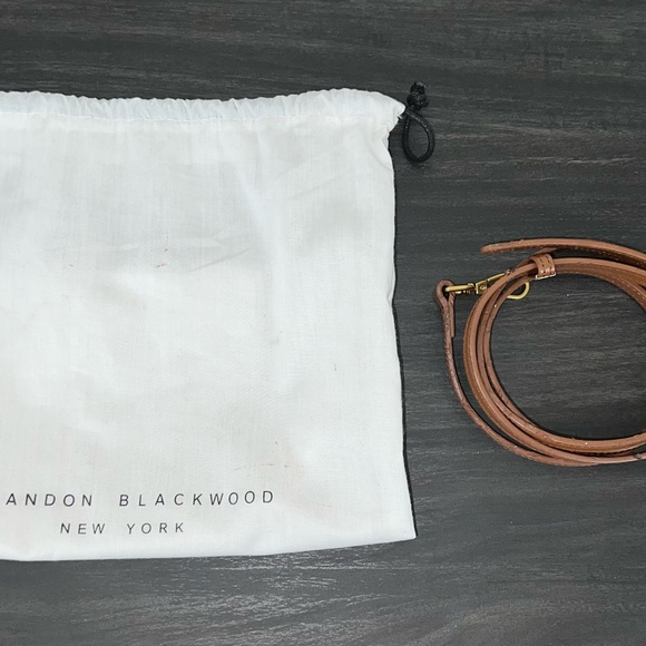 Brandon Blackwood Brown and Gold Crossbody Bag - Picture 4 of 7